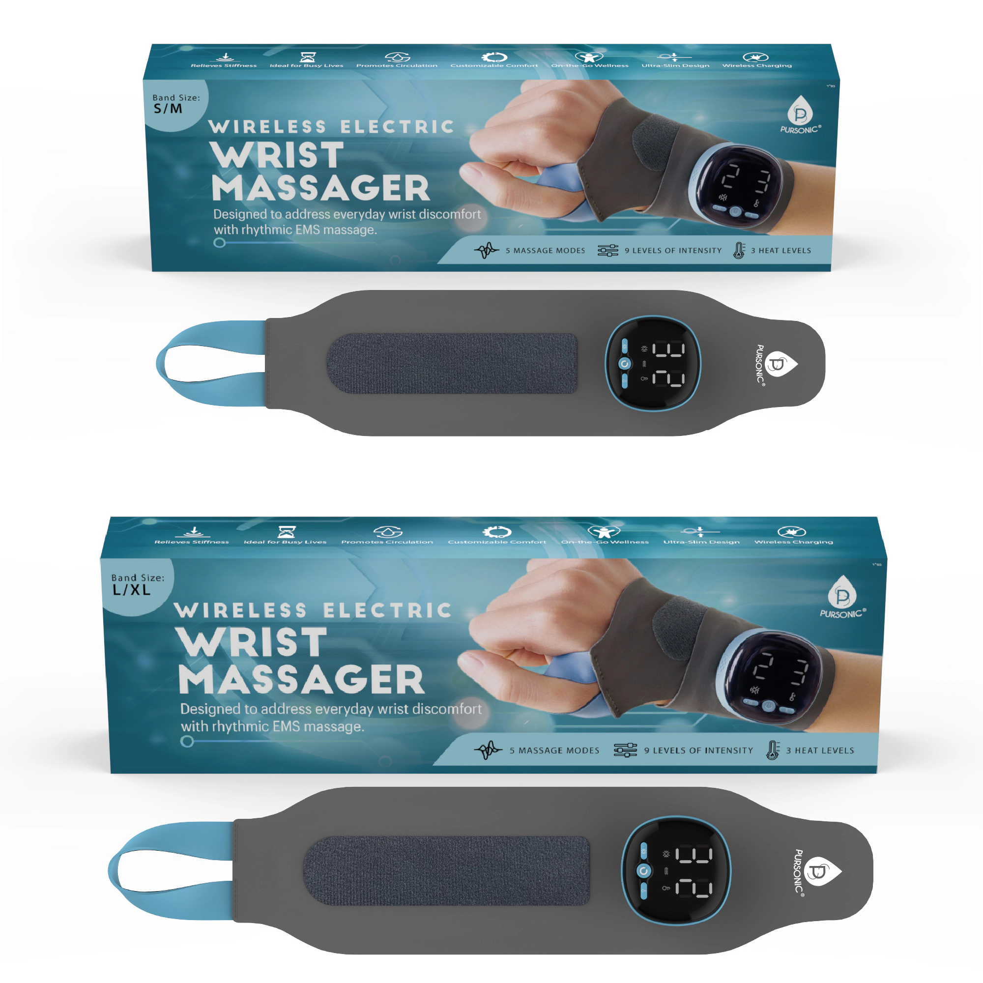 Pursonic Unisex Electric Massager Wrist Guard – Relax & Revitalize Your Wrists!