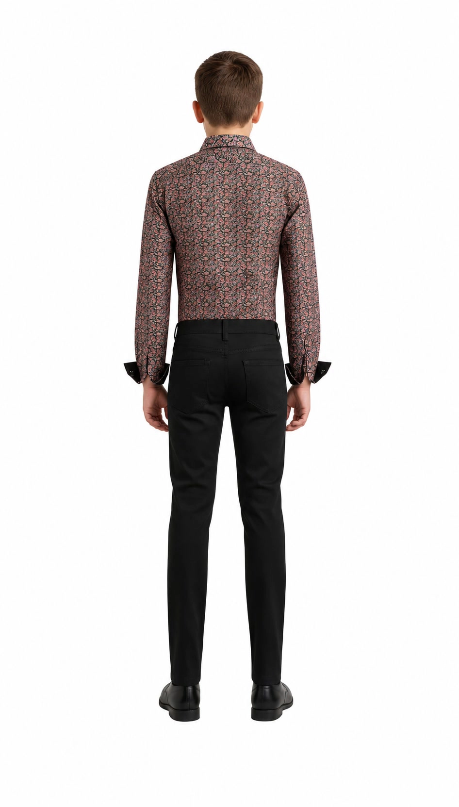 Elie Balleh Boys Slim Fit Paisley Print Shirt