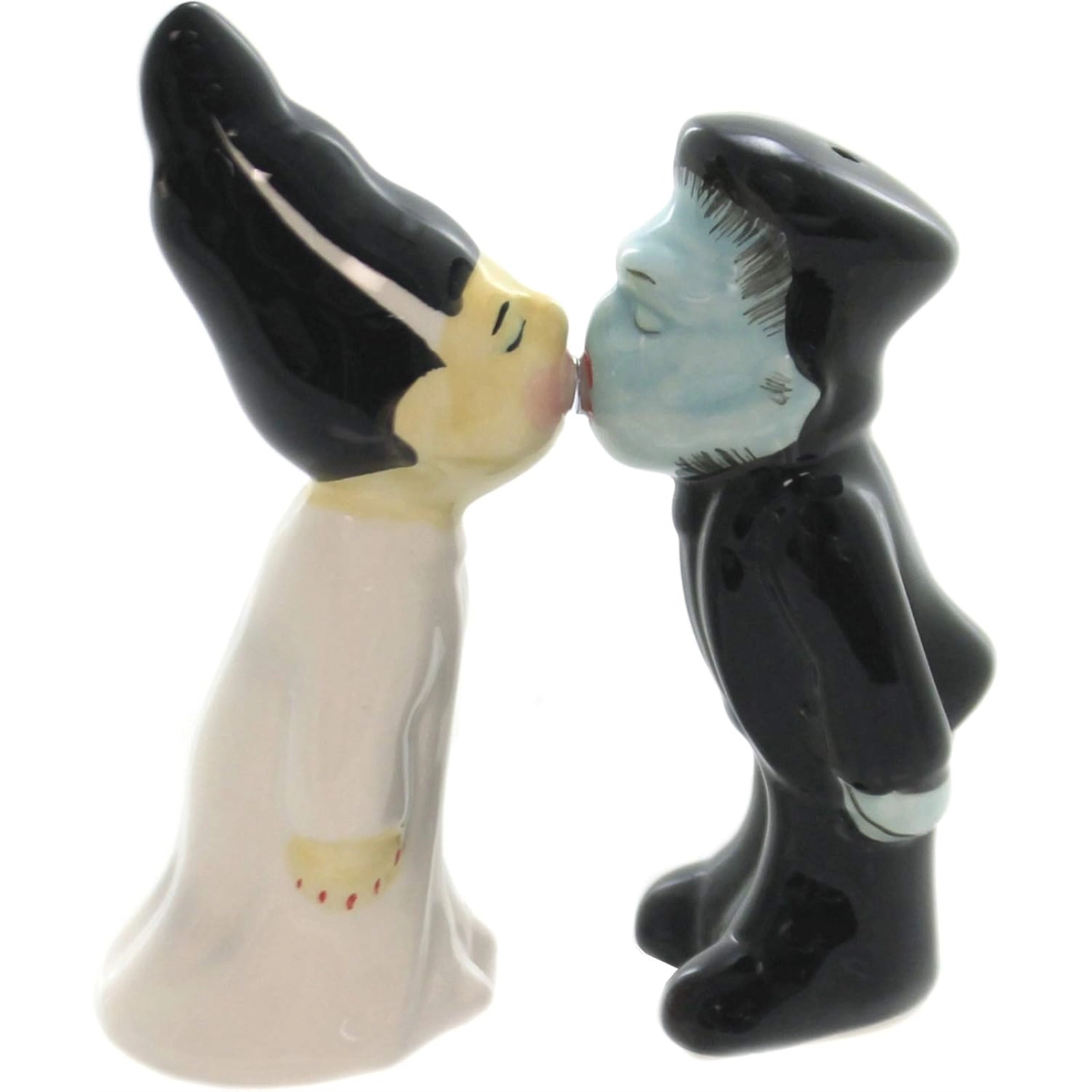 Pacific Giftware Zombie Monster And Bride Kissing Magnetic Ceramic Salt and Pepper Shaker Set