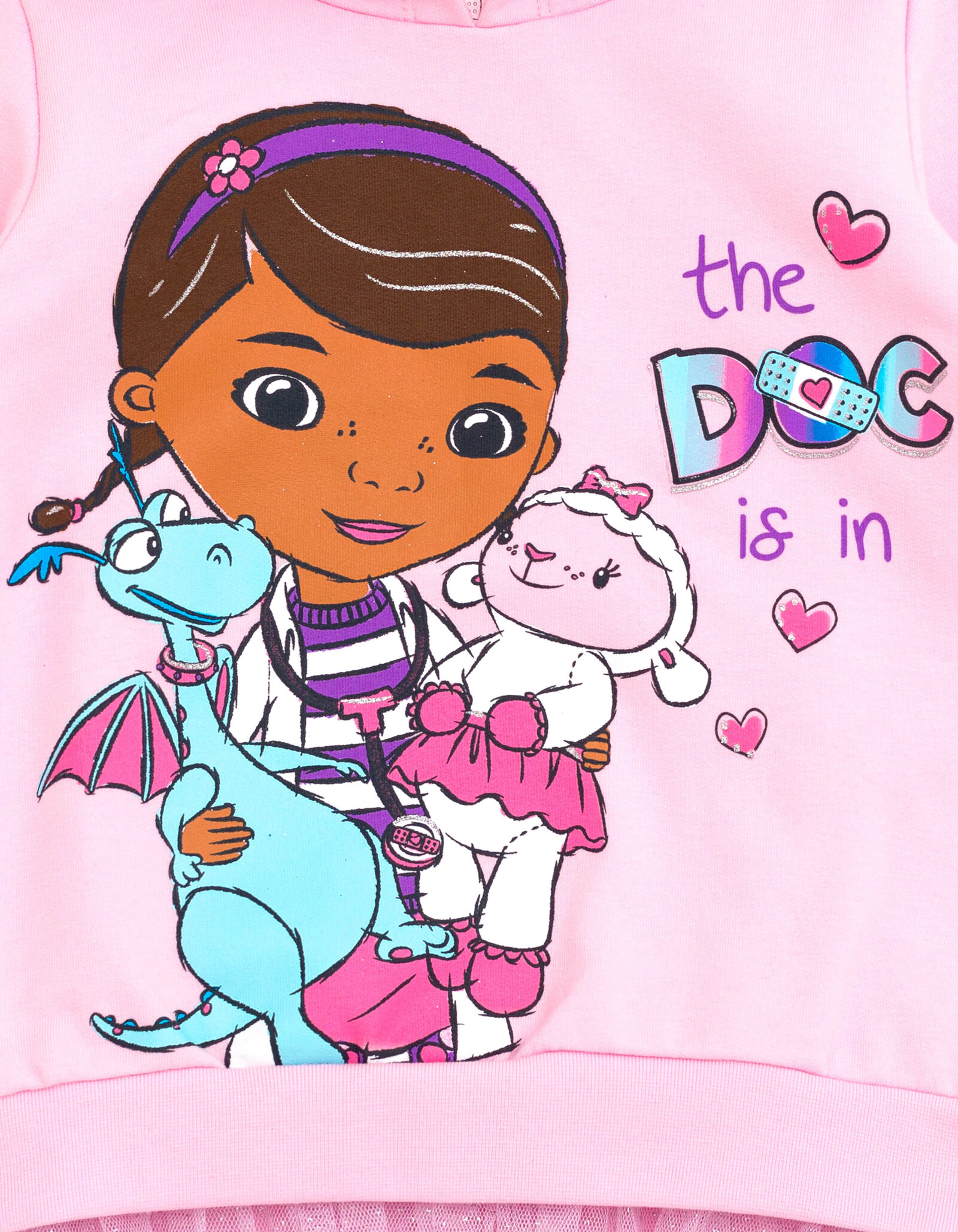 Disney Doc Mcstuffins Girls' Fleece Pullover Hoodie