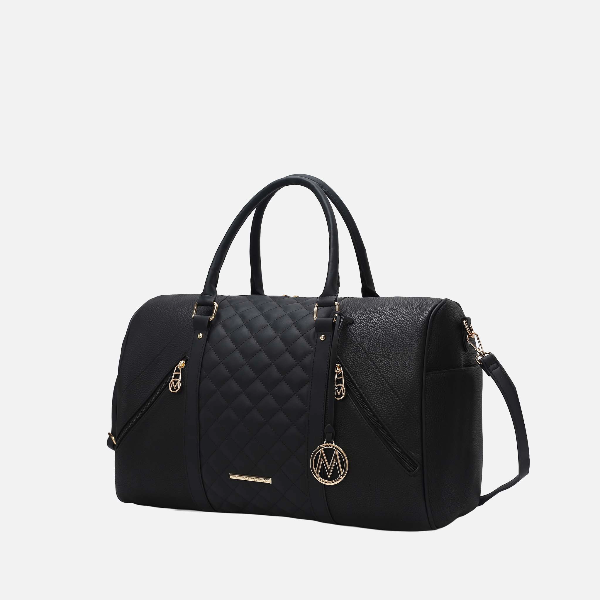 MKF Collection by Mia K Allegra Vegan Leather Weekender Duffle Bag