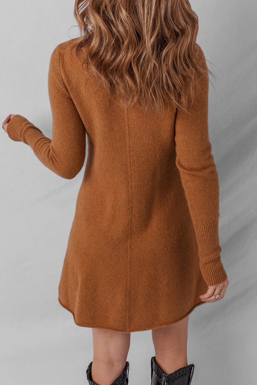 Threaded Pear Women's Madeline Ribbed Mini Sweater Dress