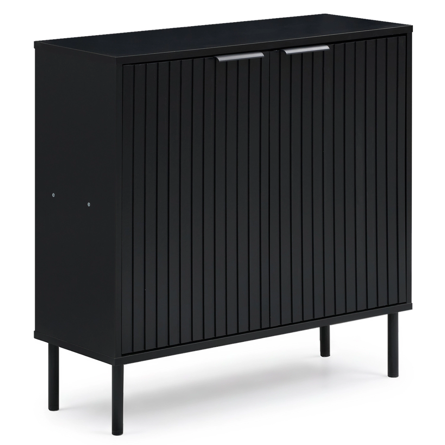 LJG Fluted Buffet Cabinet with 2-Door Sideboard for Kitchen and Dining Room