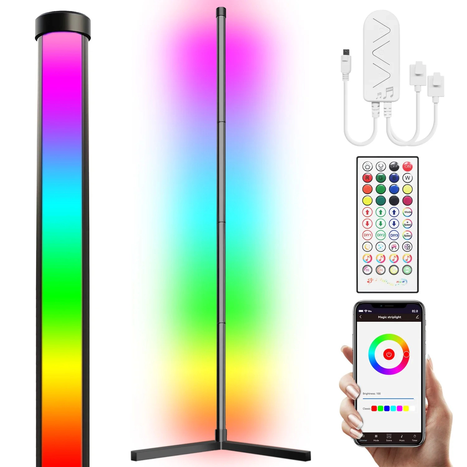 Eco4life Smart WiFi Symphony Floor Lamp - 61" Tall