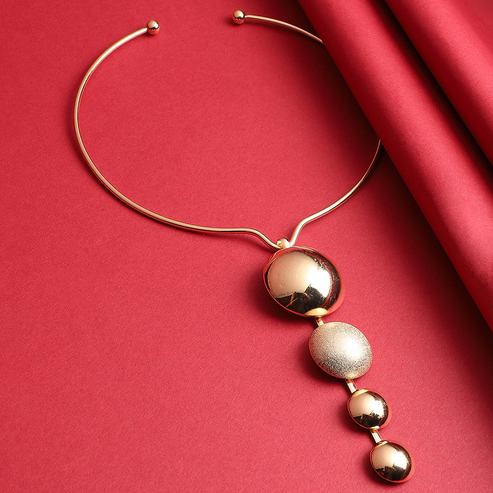 SOHI Women's Circular Drop Necklace