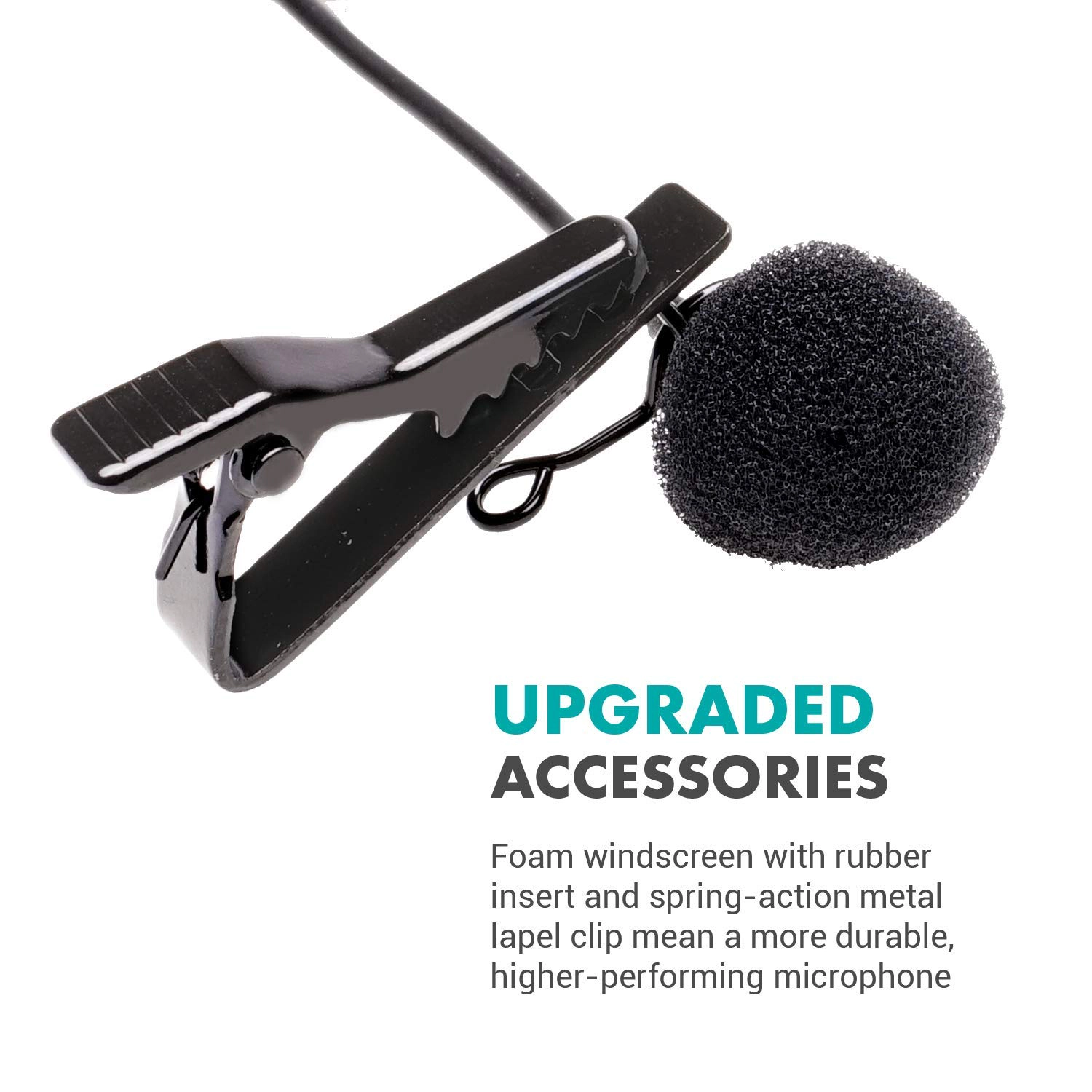Movo WMX-LAV Lavalier Microphone for The WMX-1, WMX-7, WMX-20 and Edge Wireless Systems - Lav Mic with 75" 3.5 TRS