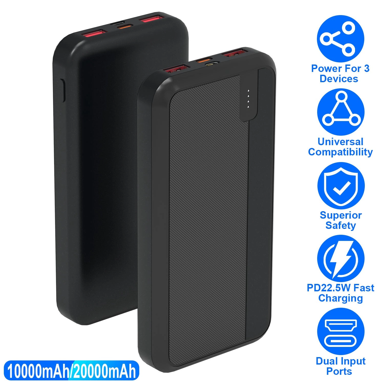 GBruno 10000mAh Fast Charging Power Bank