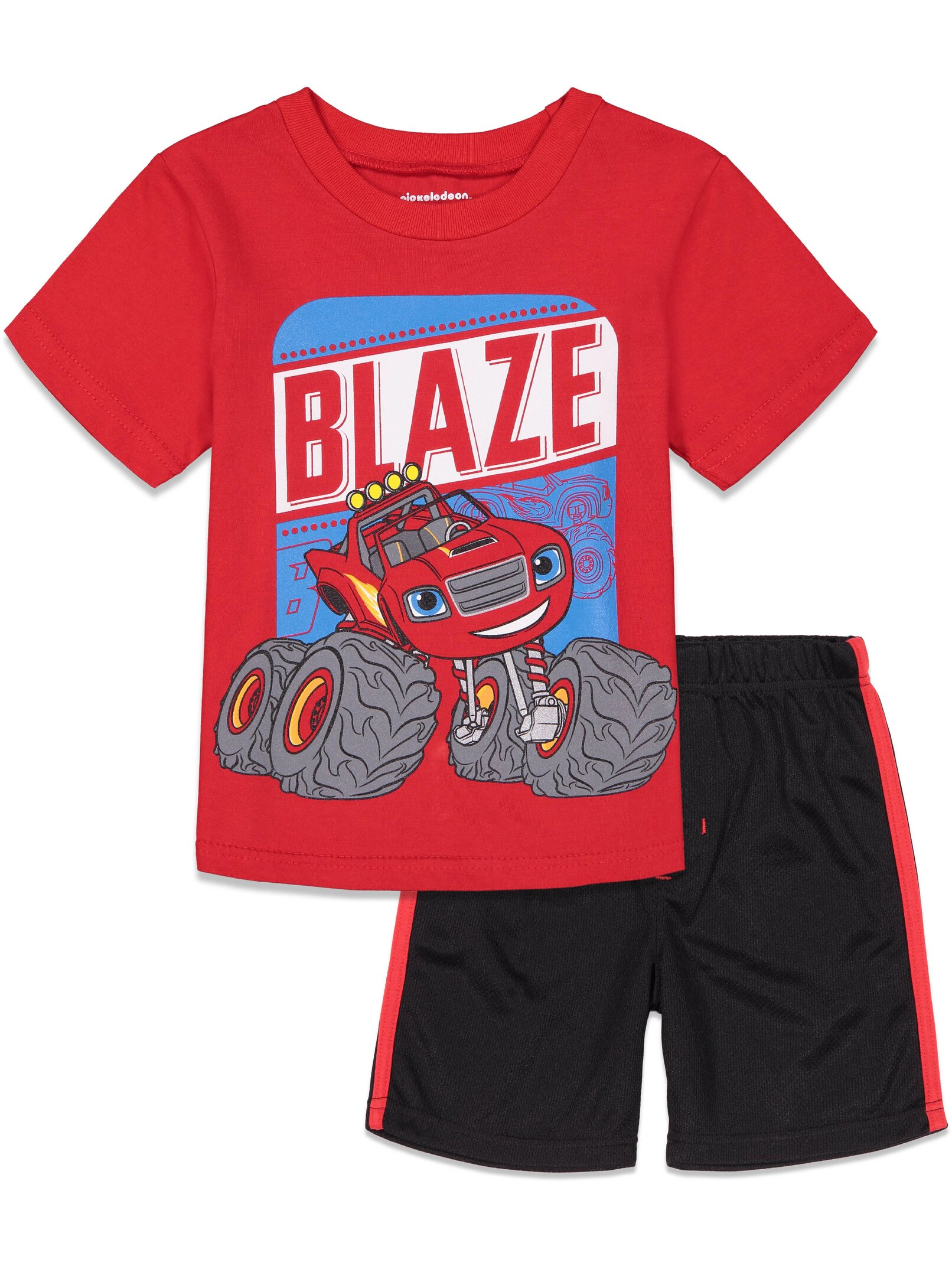 Nickelodeon Blaze and the Monster Machines Boys' Athletic 2-Piece Tee Shorts Set