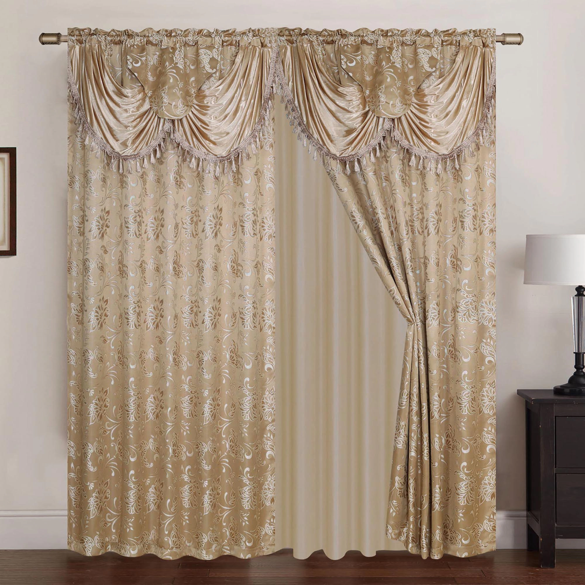 Rt Designers Collection Clayton 2-Piece Double Panel Modern Energy Saving Grommet Curtain Panels 54" X 84" Taupe