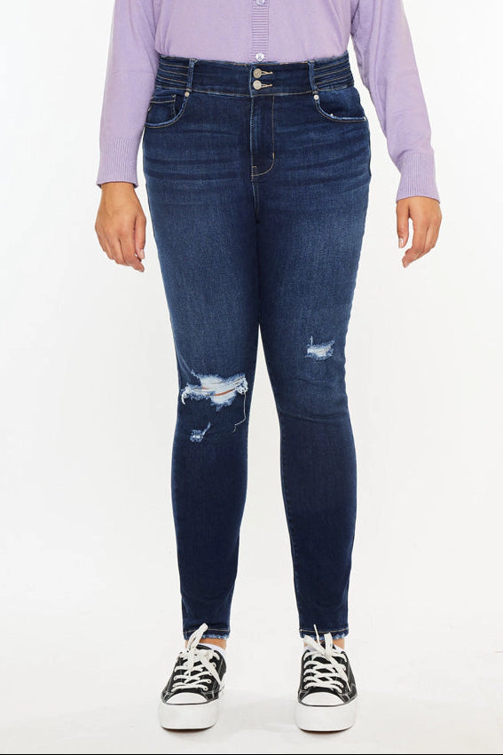 Kancan Women's Plus High Rise Super Skinny Jeans Taly