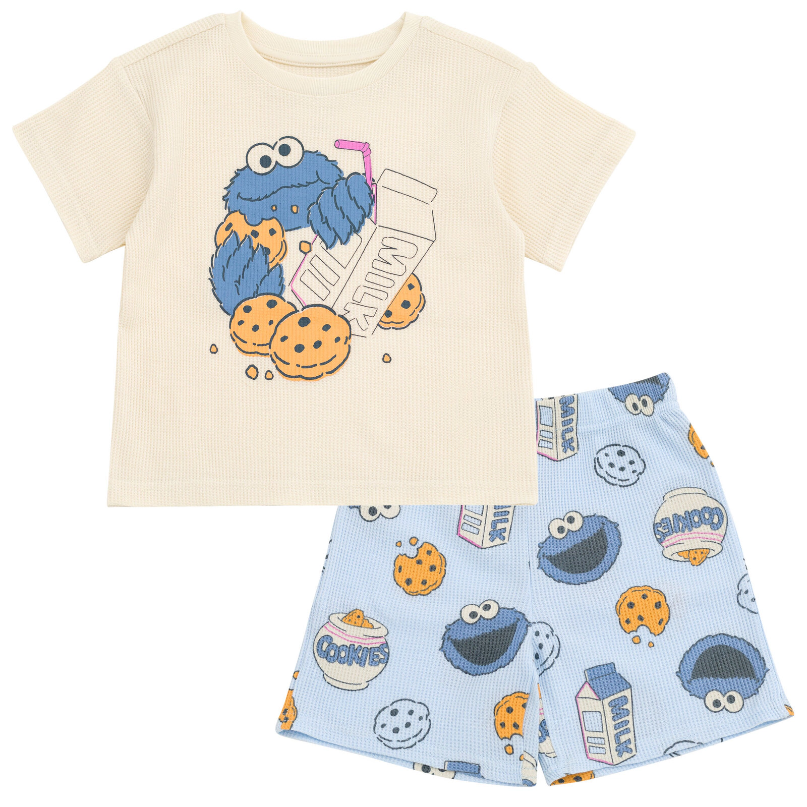 Sesame Street Cookie Monster Boys' 2-Piece T-Shirt and Shorts Set