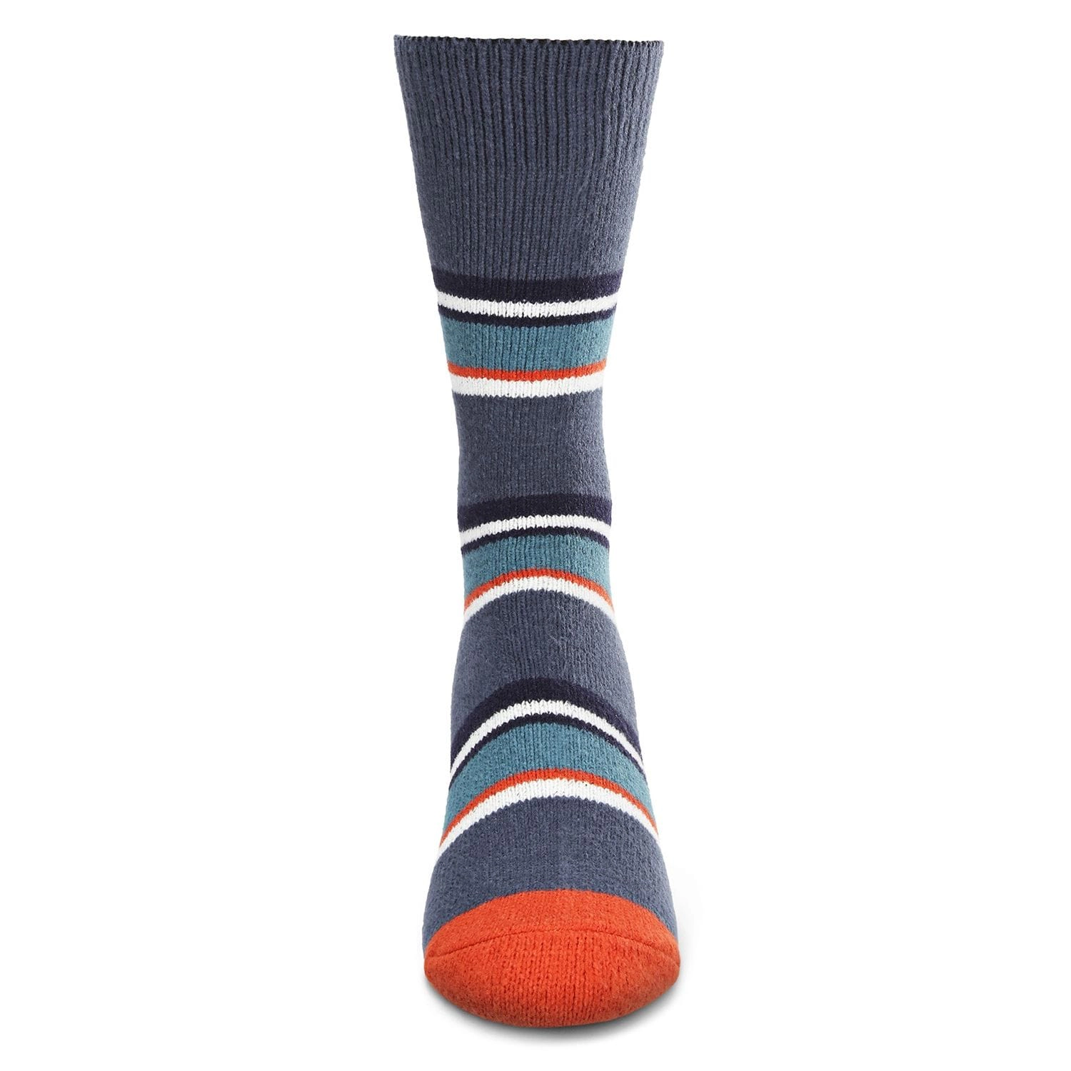 MeMoi Men's Stripe Buttersoft Cozy Crew Socks