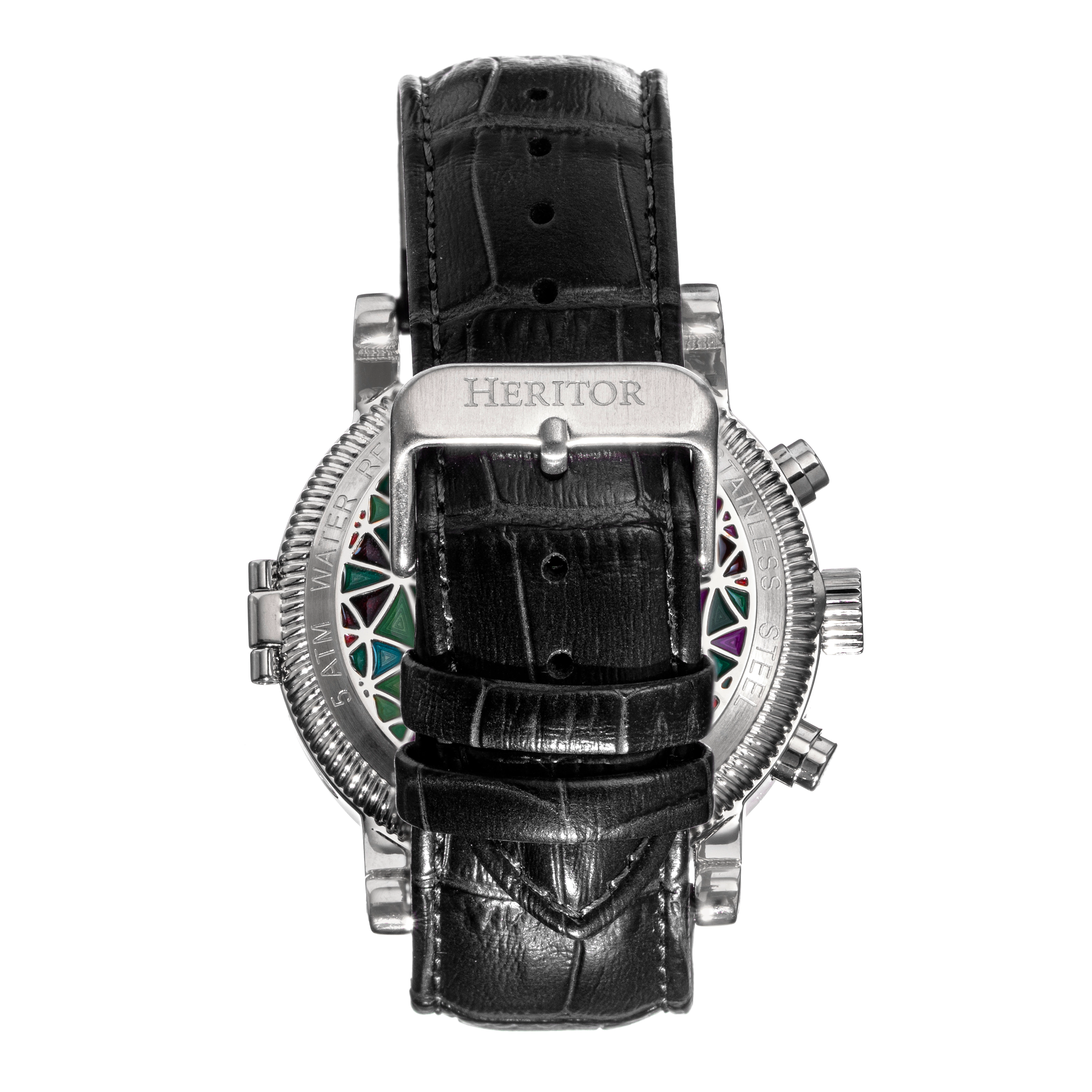 Heritor Automatic Legacy Leather-Band Watch w/Day/Date