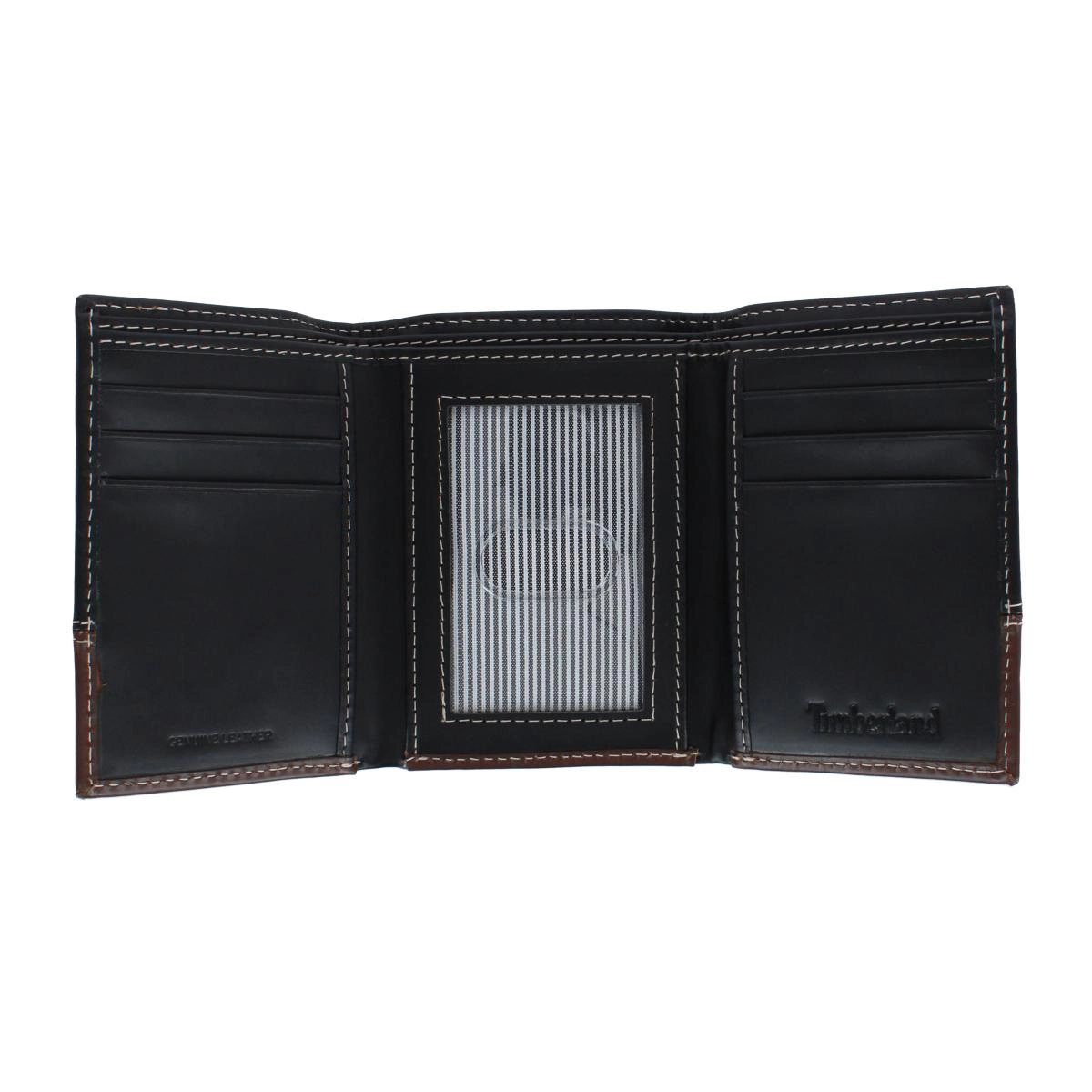 Timberland Men's Leather Hunter Two Tone Trifold Wallet
