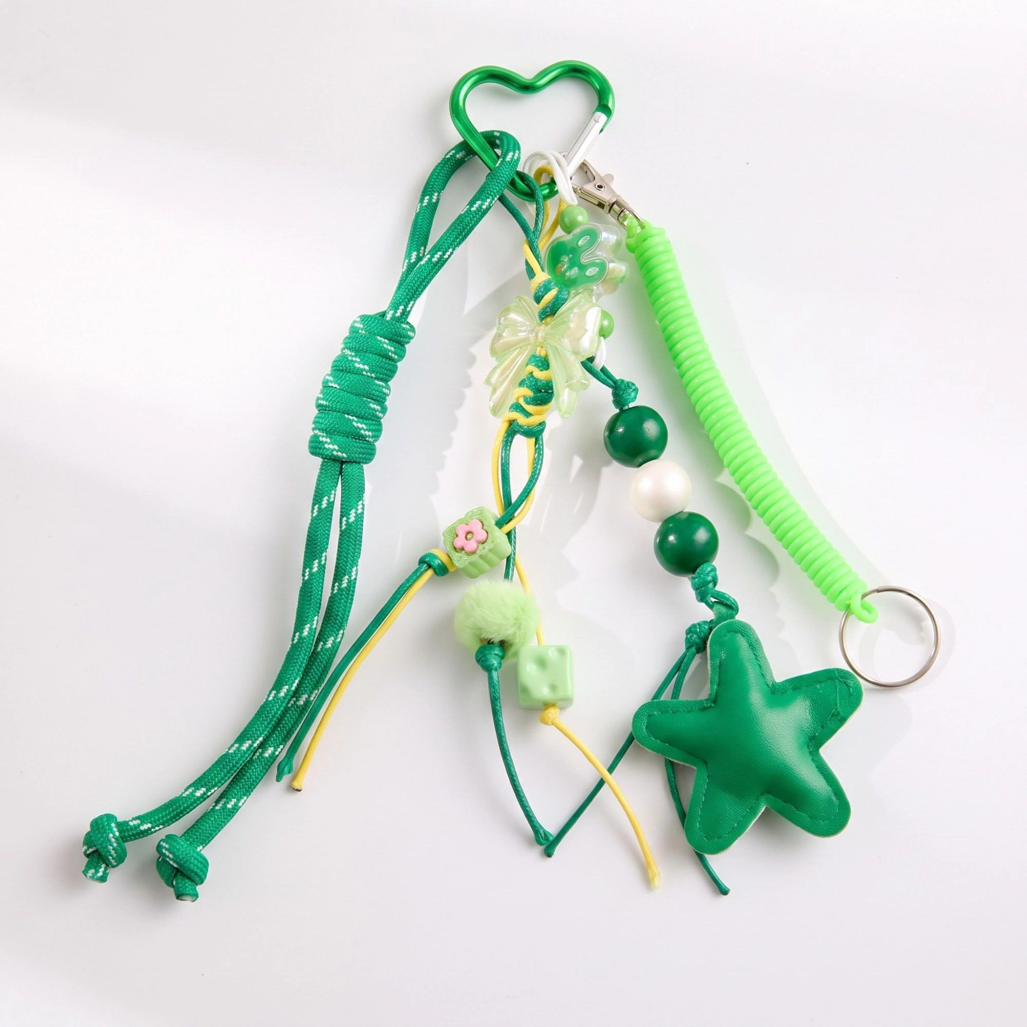Alilang Womens Multi-Element Bag Charm with Hanging Strap and Decorative Accents
