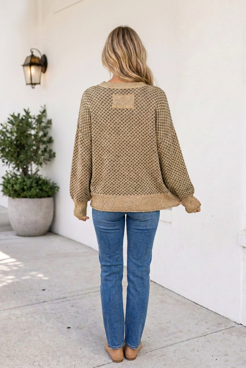 Threaded Pear Emma Long Sleeve Sweater Top