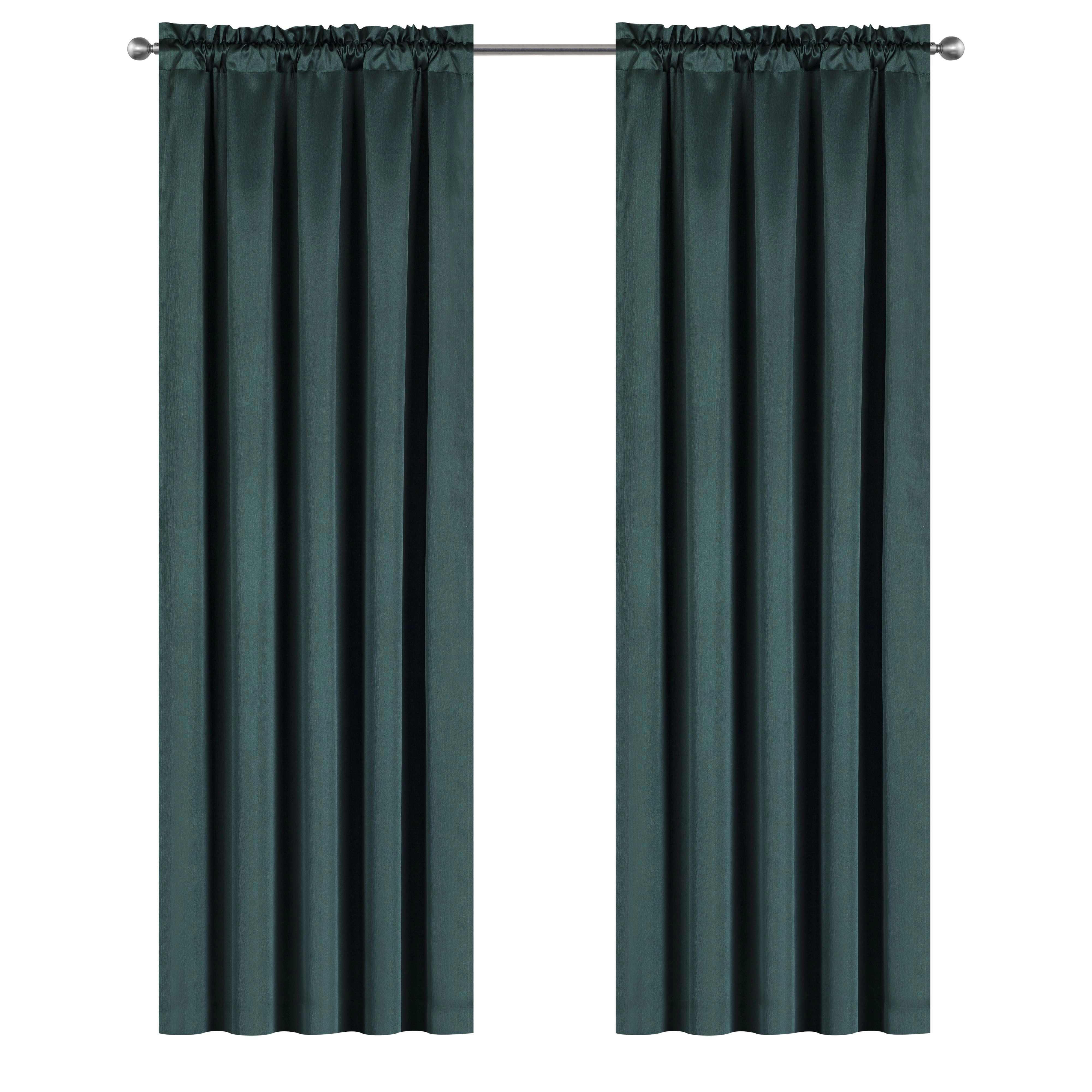 Kate Aurora Set Of 2 Piece Crinkle Sheer Rod Pocket Christmas Curtain Panels - 84 in. Long