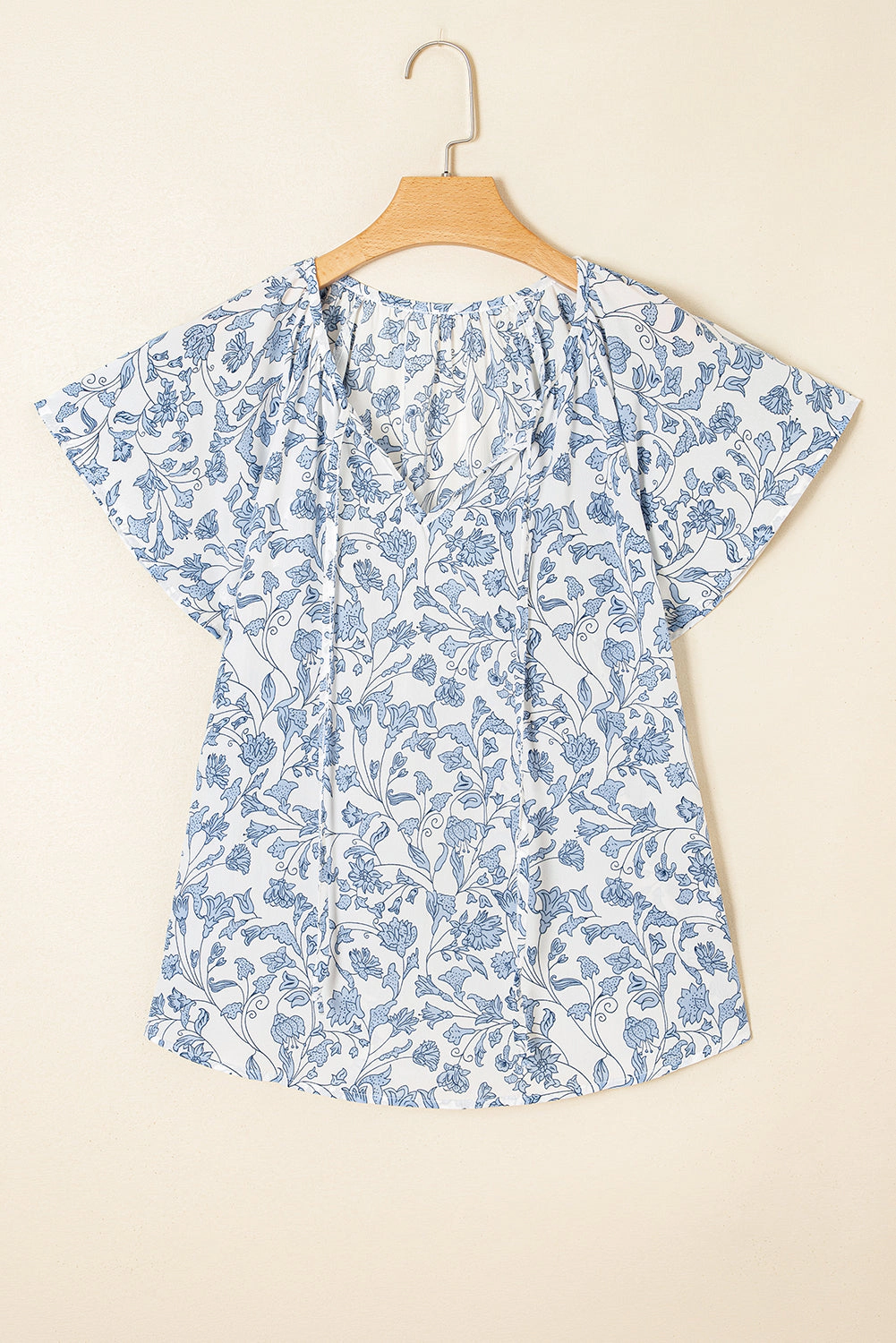 Threaded Pear Womens Avianna Print Fantasy Fluttering Blouse