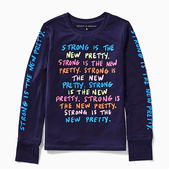 Rockets of Awesome Strong Is Pretty Active Tee for Girls
