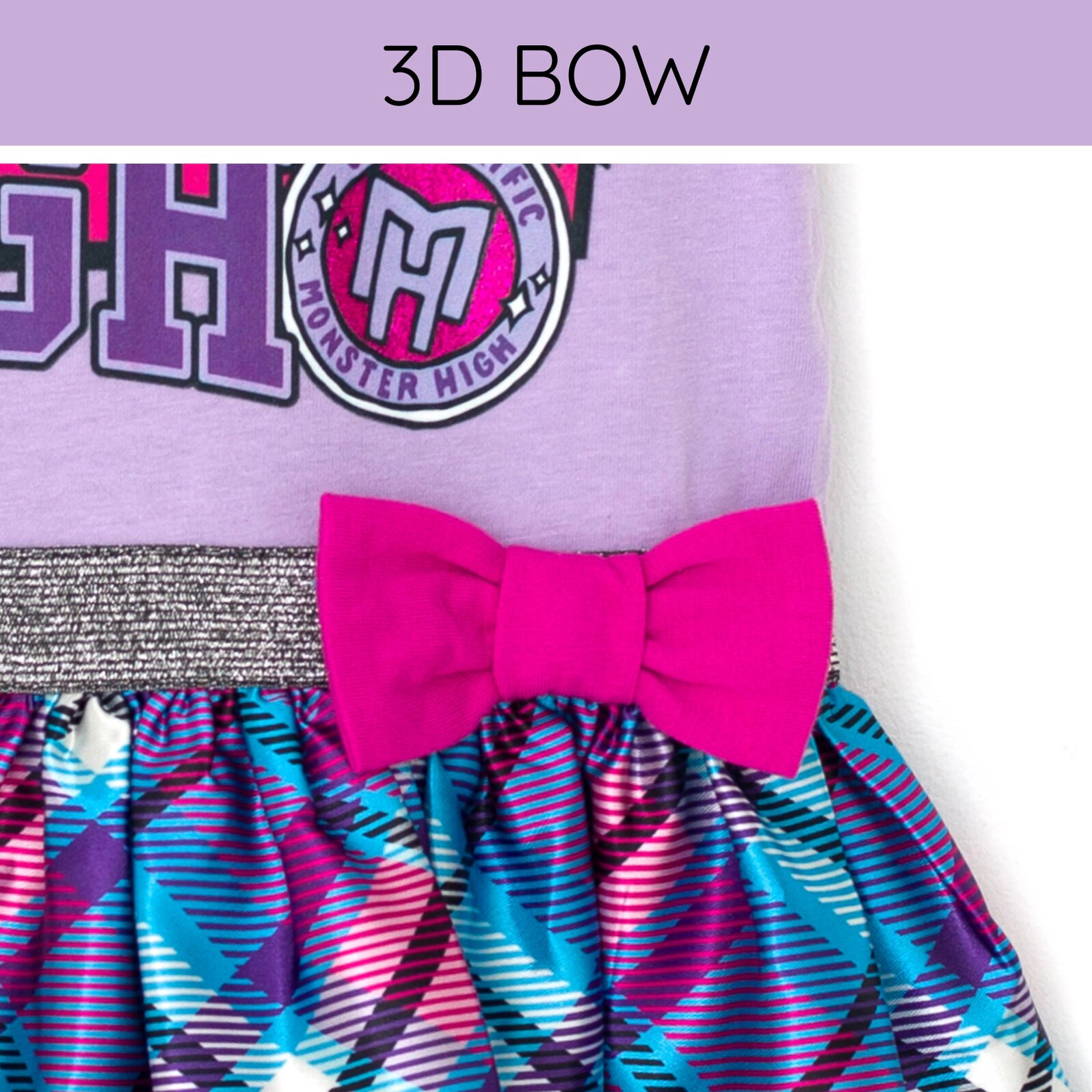Monster High Girls' Cosplay Pleated Plaid Dress