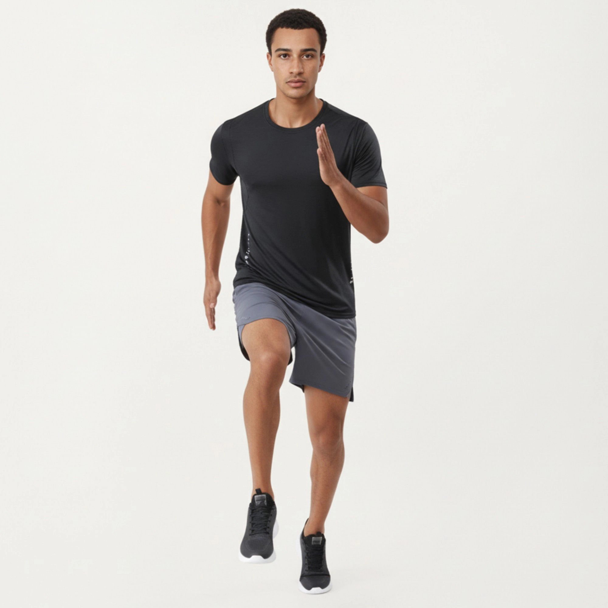 Anna-Kaci Men's Short Sleeve Crew Neck Performance Tee with Lightweight Stretch Knit Fabric