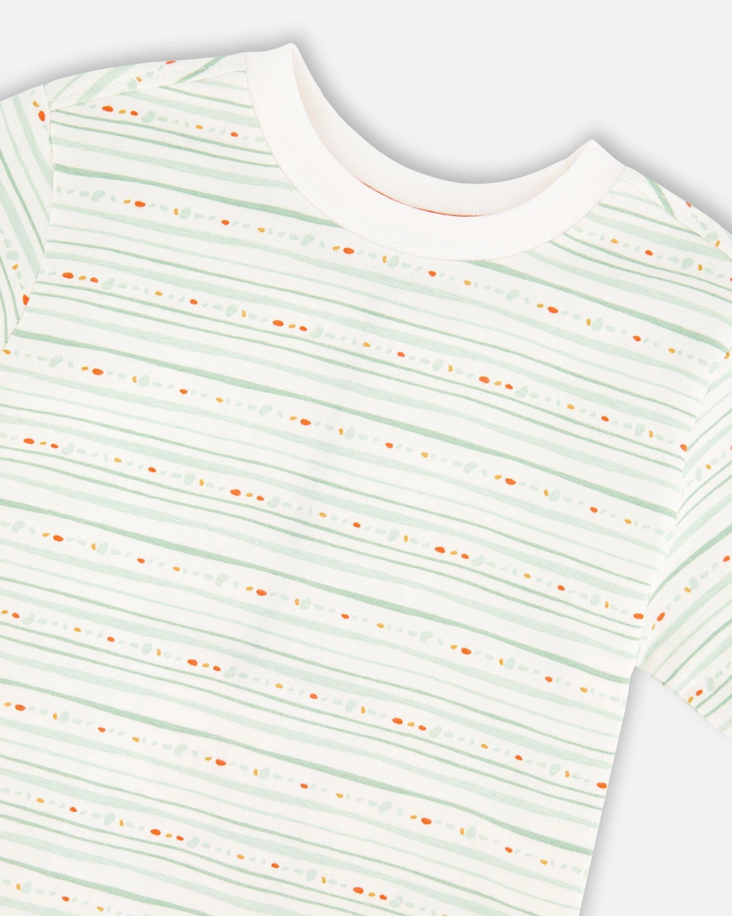 Deux par Boys Organic Cotton T-Shirt Printed Lines