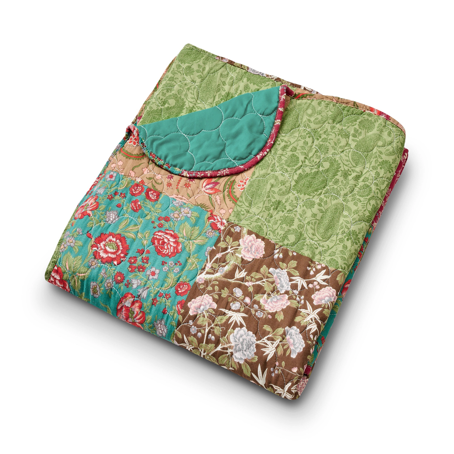 Greenland Home Fashions Danica Cotton Face Microfiber Back Accessory Throw 50x60 Multi