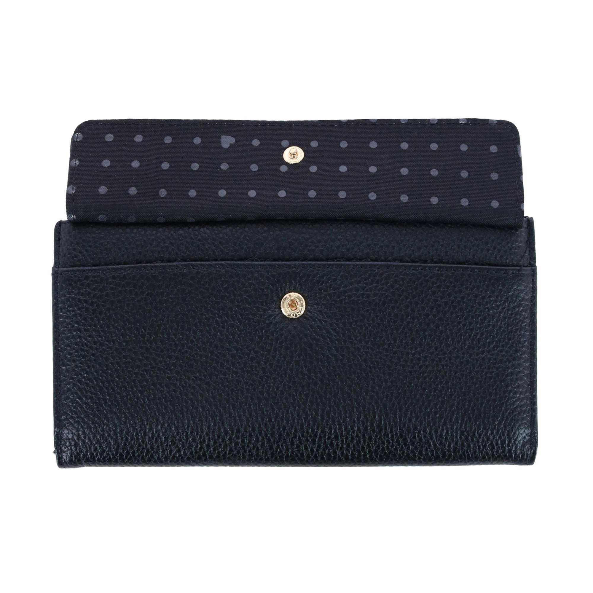 Julia Buxton Women's Leather Dopp Cosmopolitan Clutch Wallet