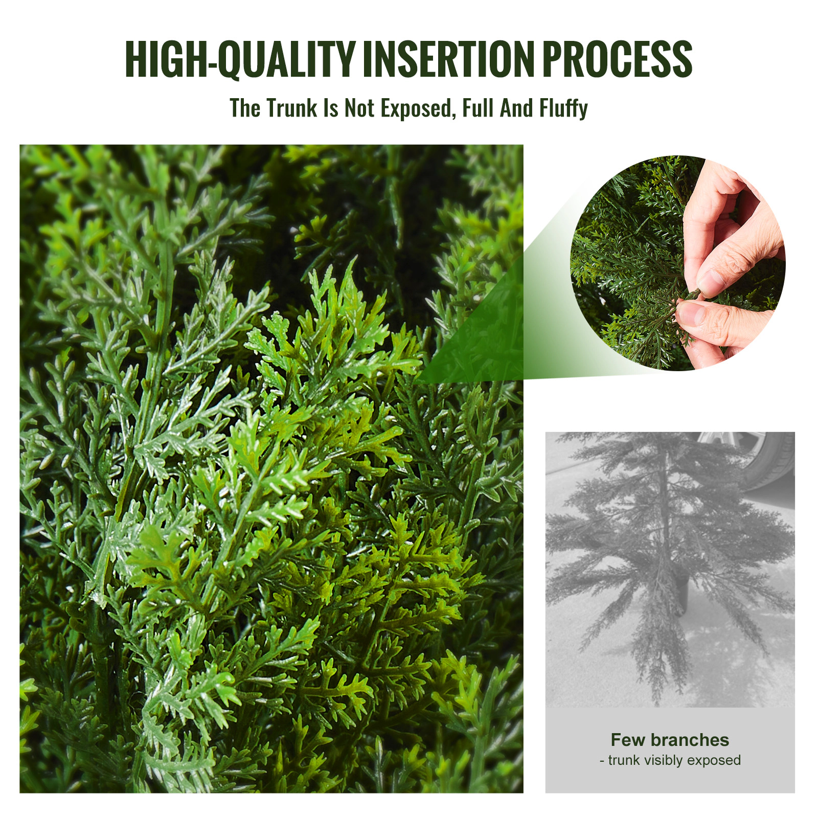 HONGGE Artificial Topiary Cedar Trees Faux Pine for Decor