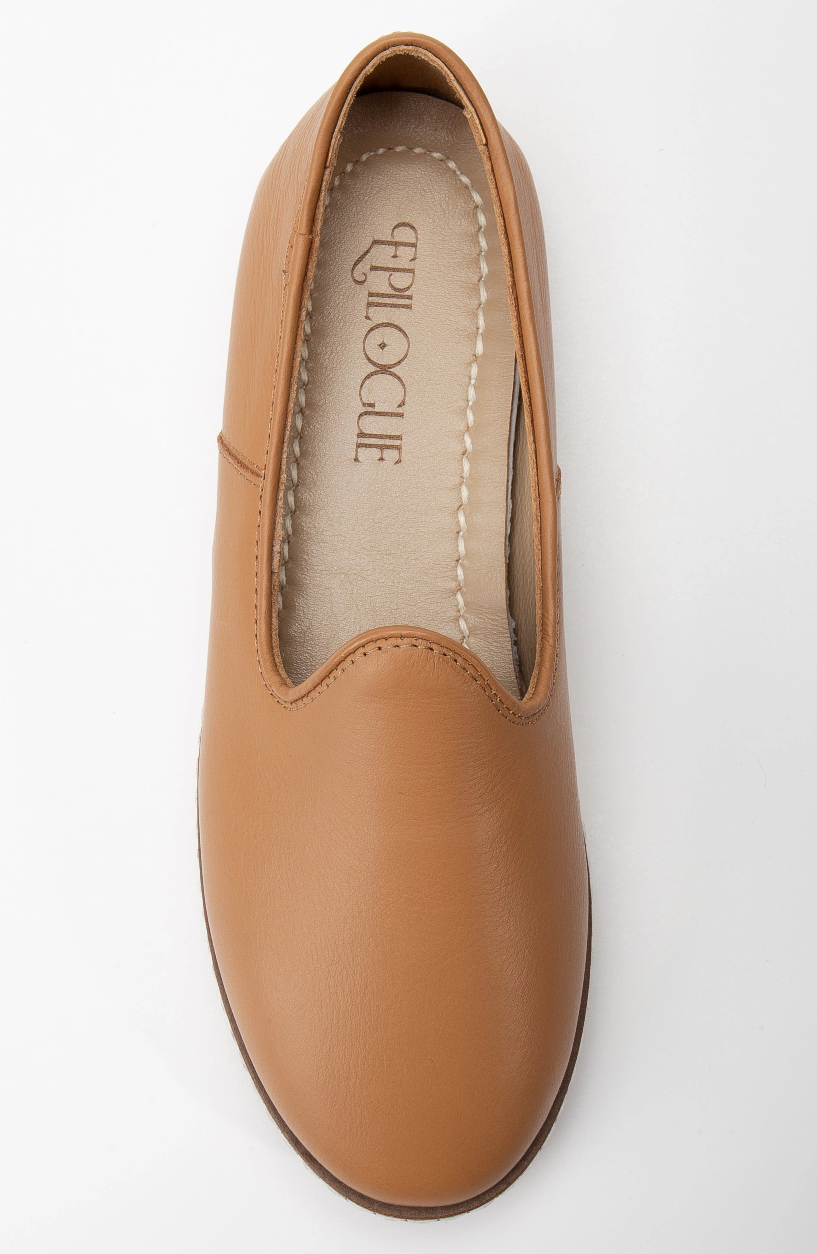 Forever & Always Womens Dalya Leather Slip On Flats