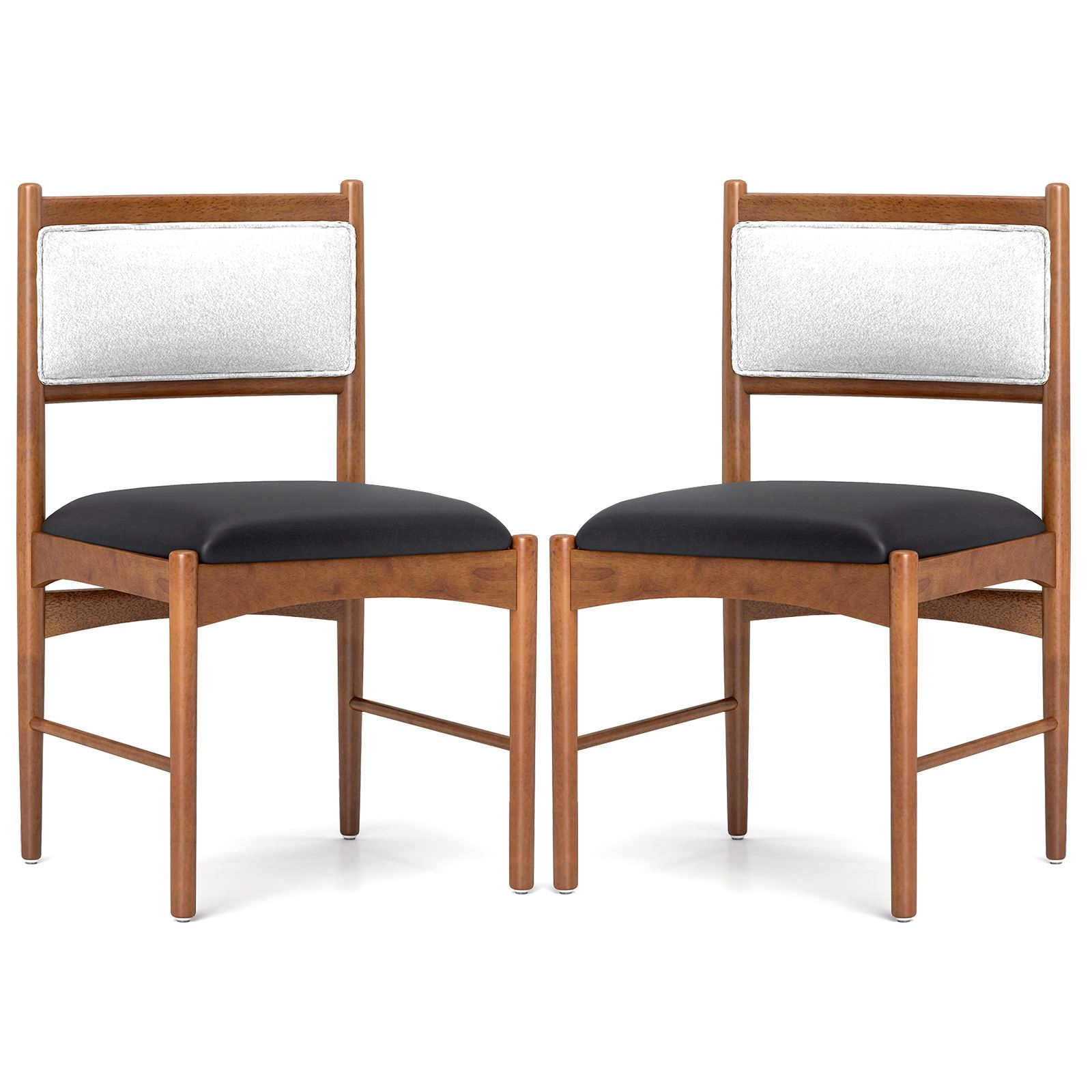 SlickBlue Modern Dining Chairs Set of 2, Leathaire Upholstered Chairs