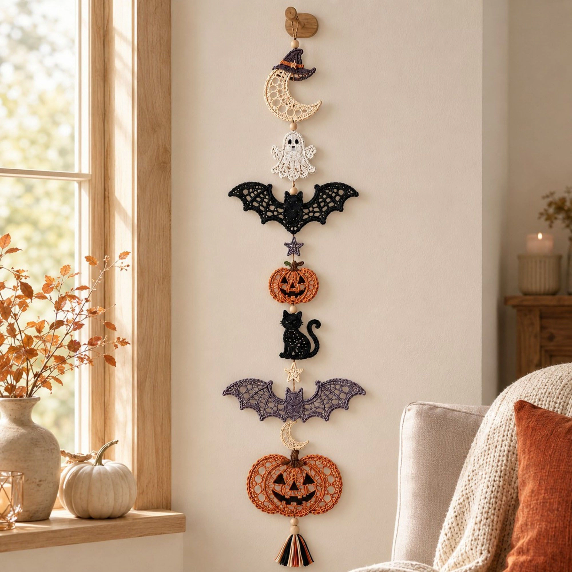 Alilang Halloween Crochet Hanging Ornament DIY Craft Kit