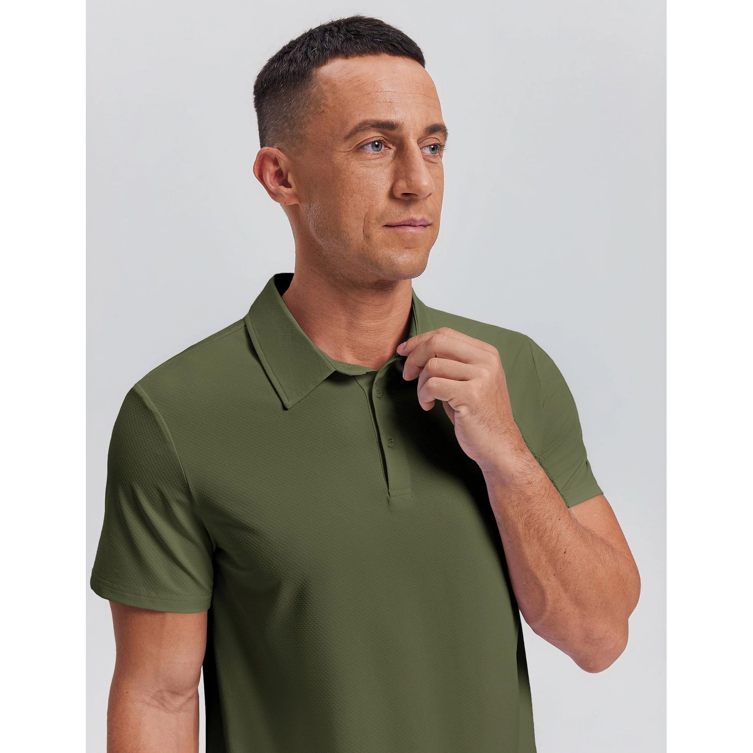 Pinspark Mens Classic Solid Navy Polo Shirts Short Sleeve Collared Casual Tops