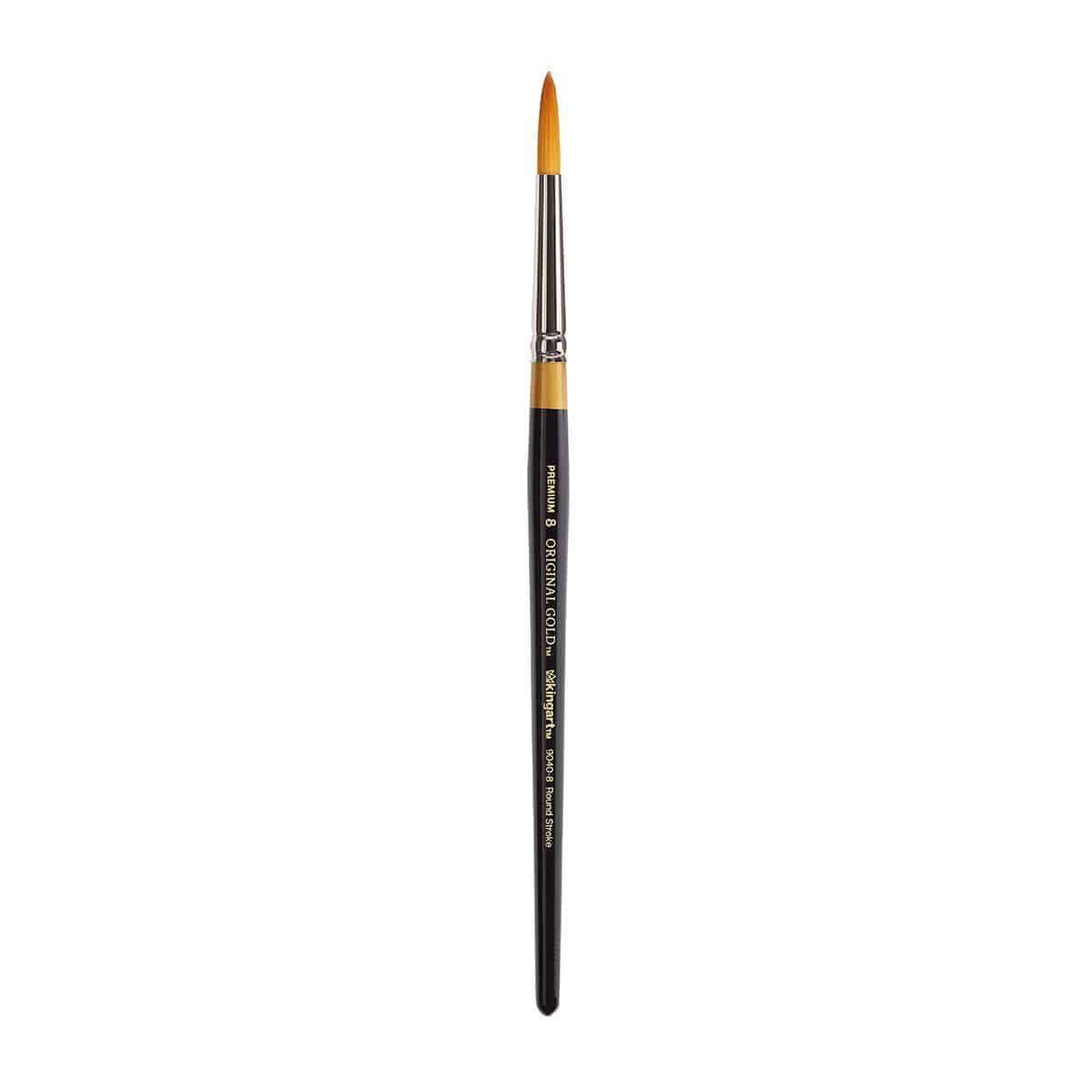 KINGART Original Gold 9040 Round Stroke Golden Taklon Brush
