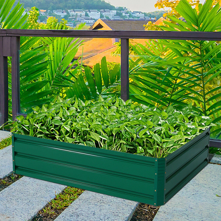 Hivvago Patio Raised Garden Bed for Vegetable Flower Planting