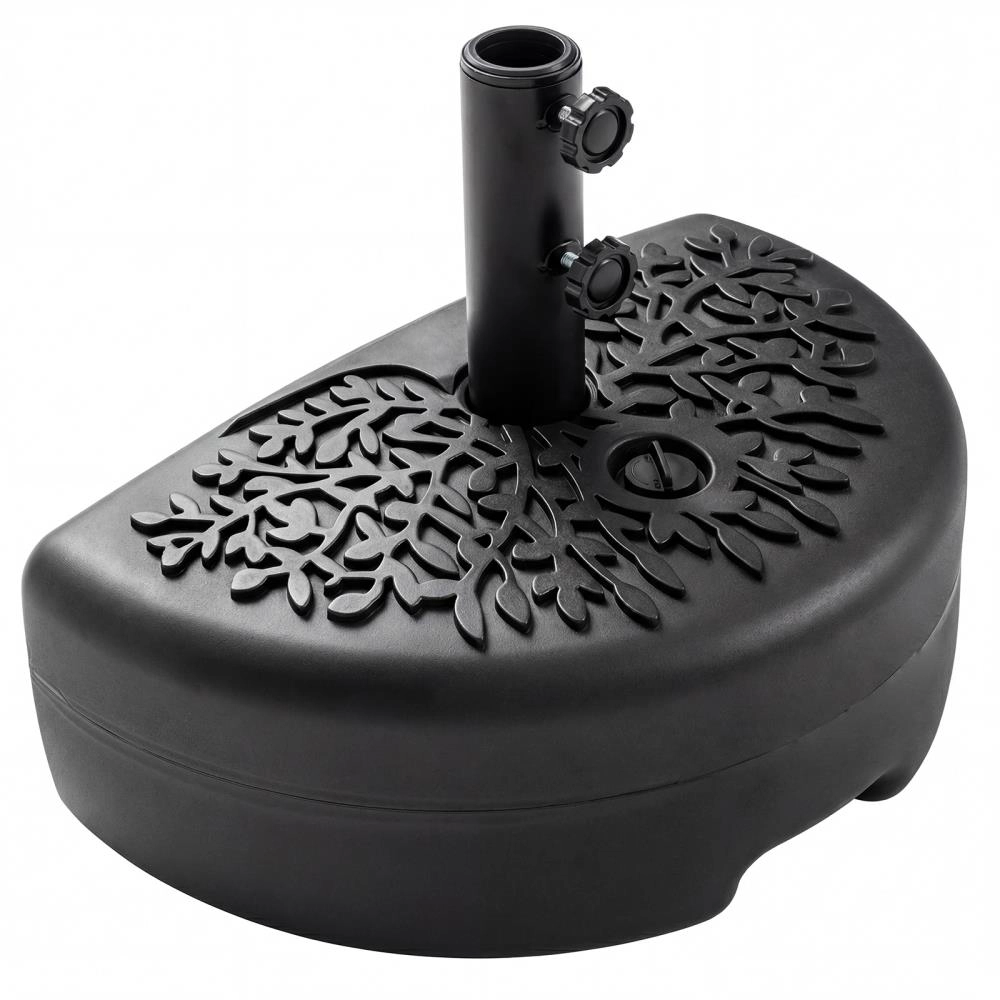 Hivvago 55 Lbs Half Round Patio Umbrella Base  For Deck Lawn Poolside