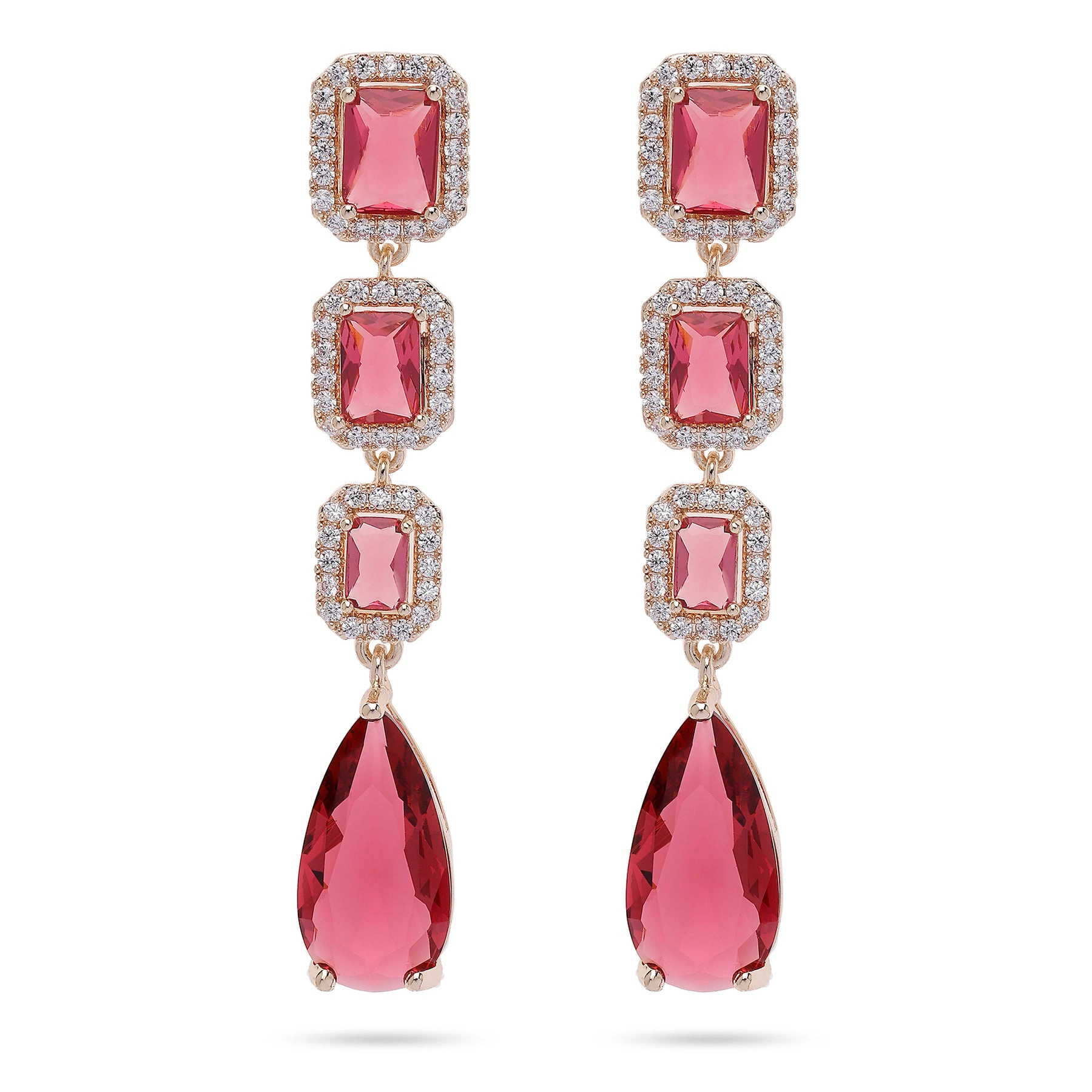 AGP PARIS Womens Geometric Drop Earrings