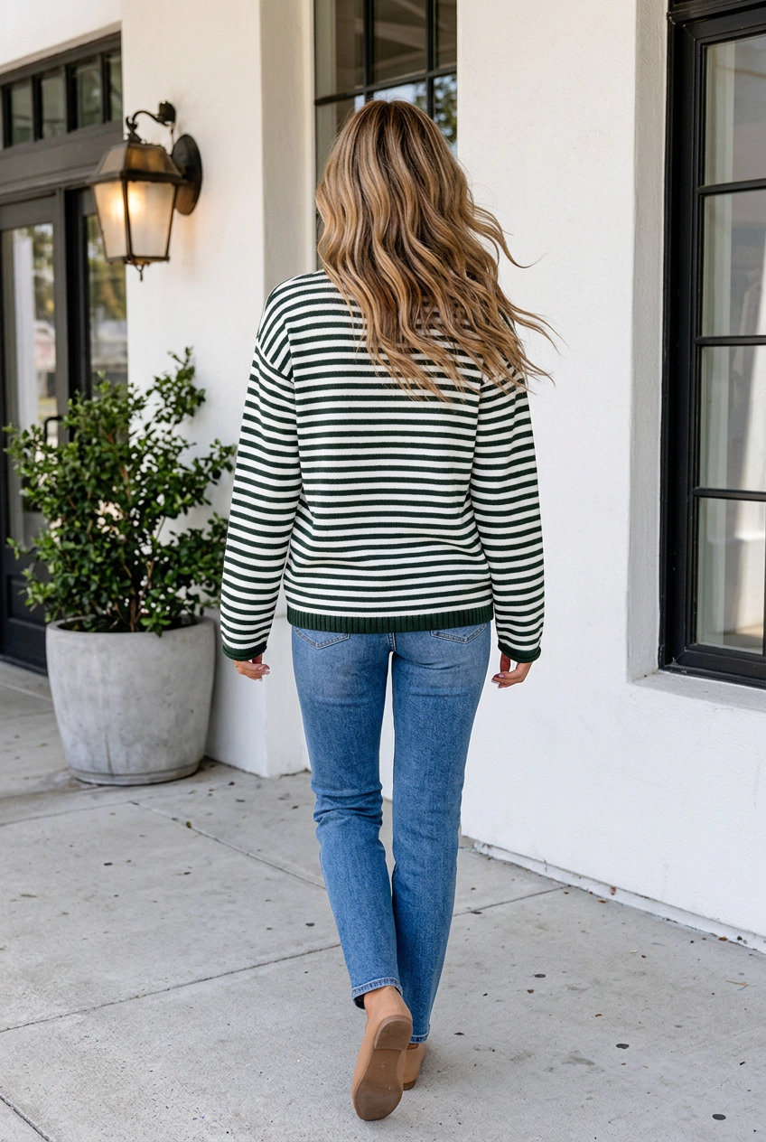 Threaded Pear Aubri Long Sleeve Sweater Top