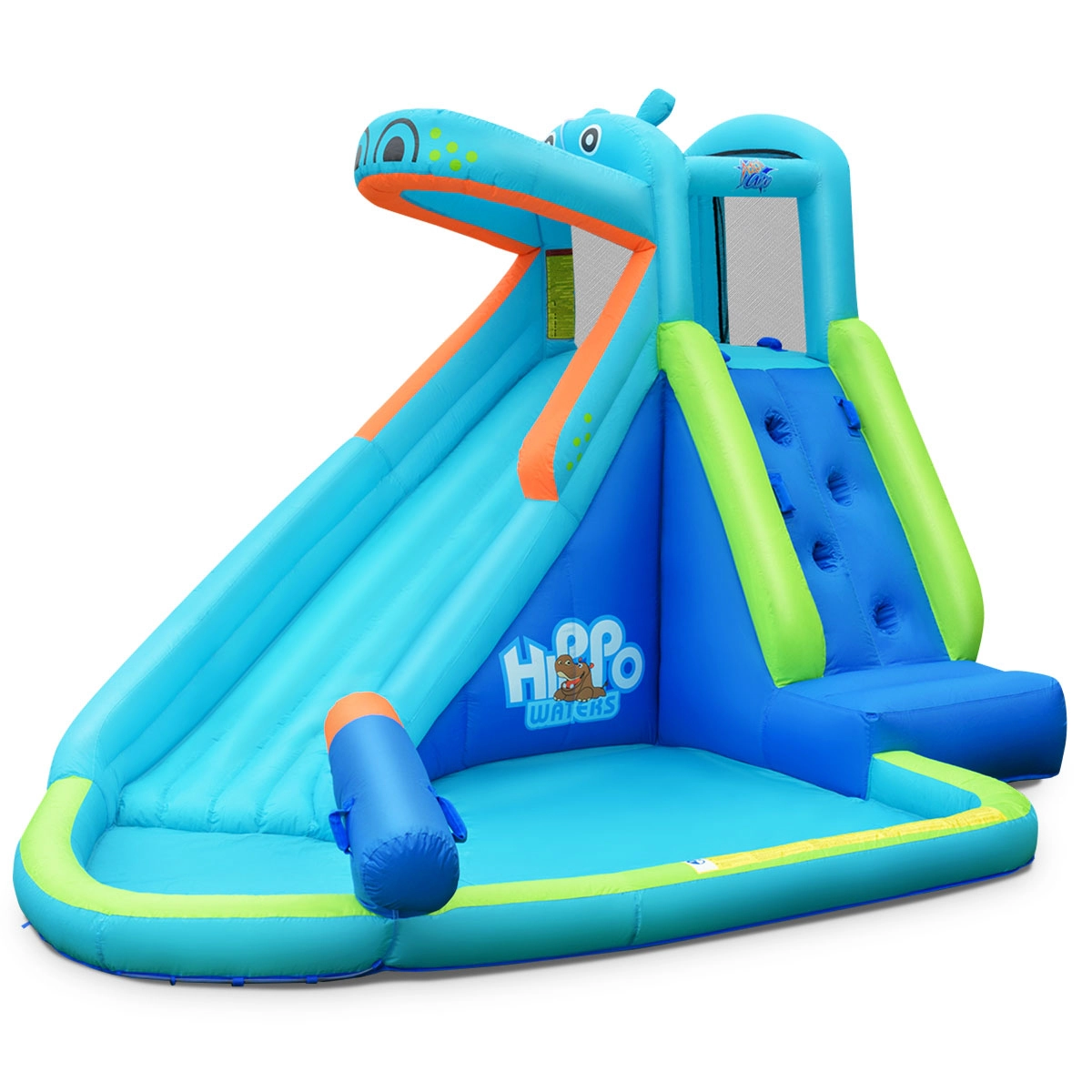 Hivvago Inflatable Water Pool with Splash and Slide Without Blower