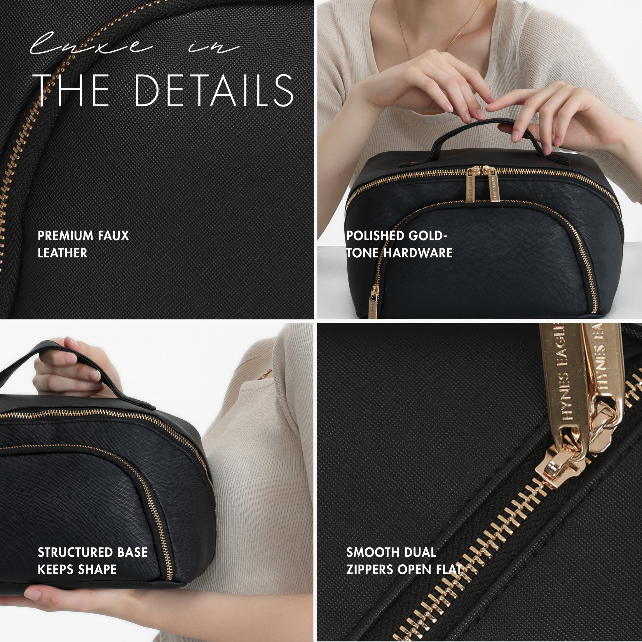 Hynes Eagle Women's Luxe Makeup Bag & Vanity Case