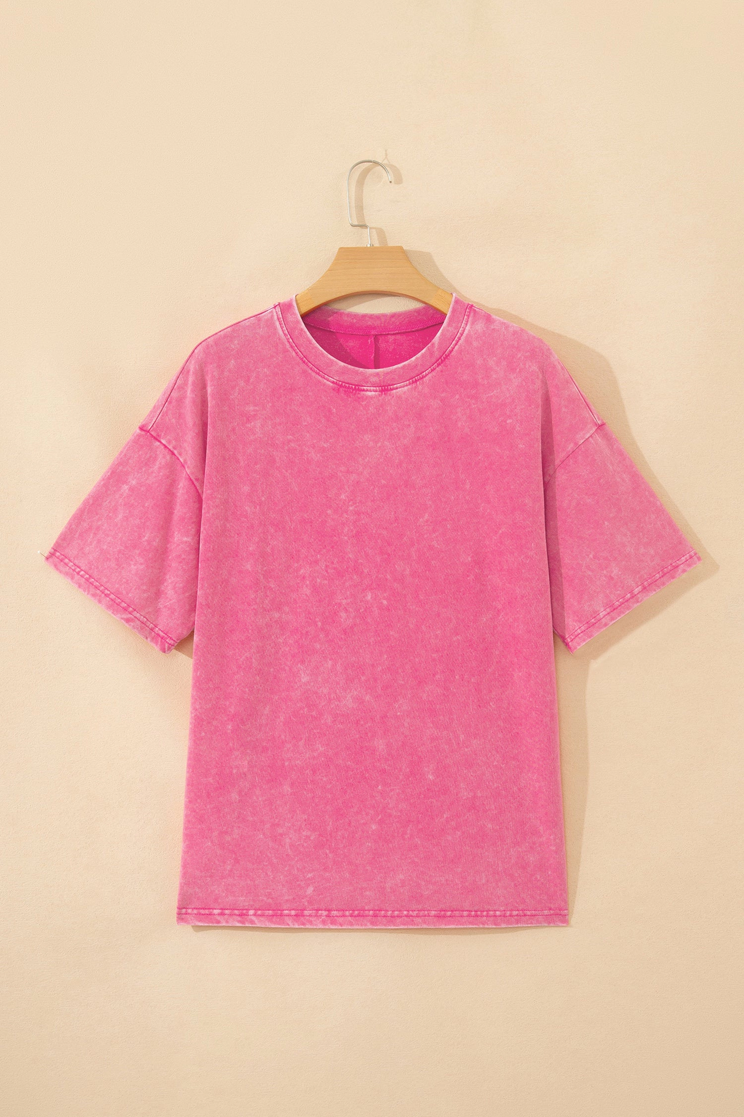 Threaded Pear Womens Neriah Mineral Washed Oversize Tee - Sachet Pink