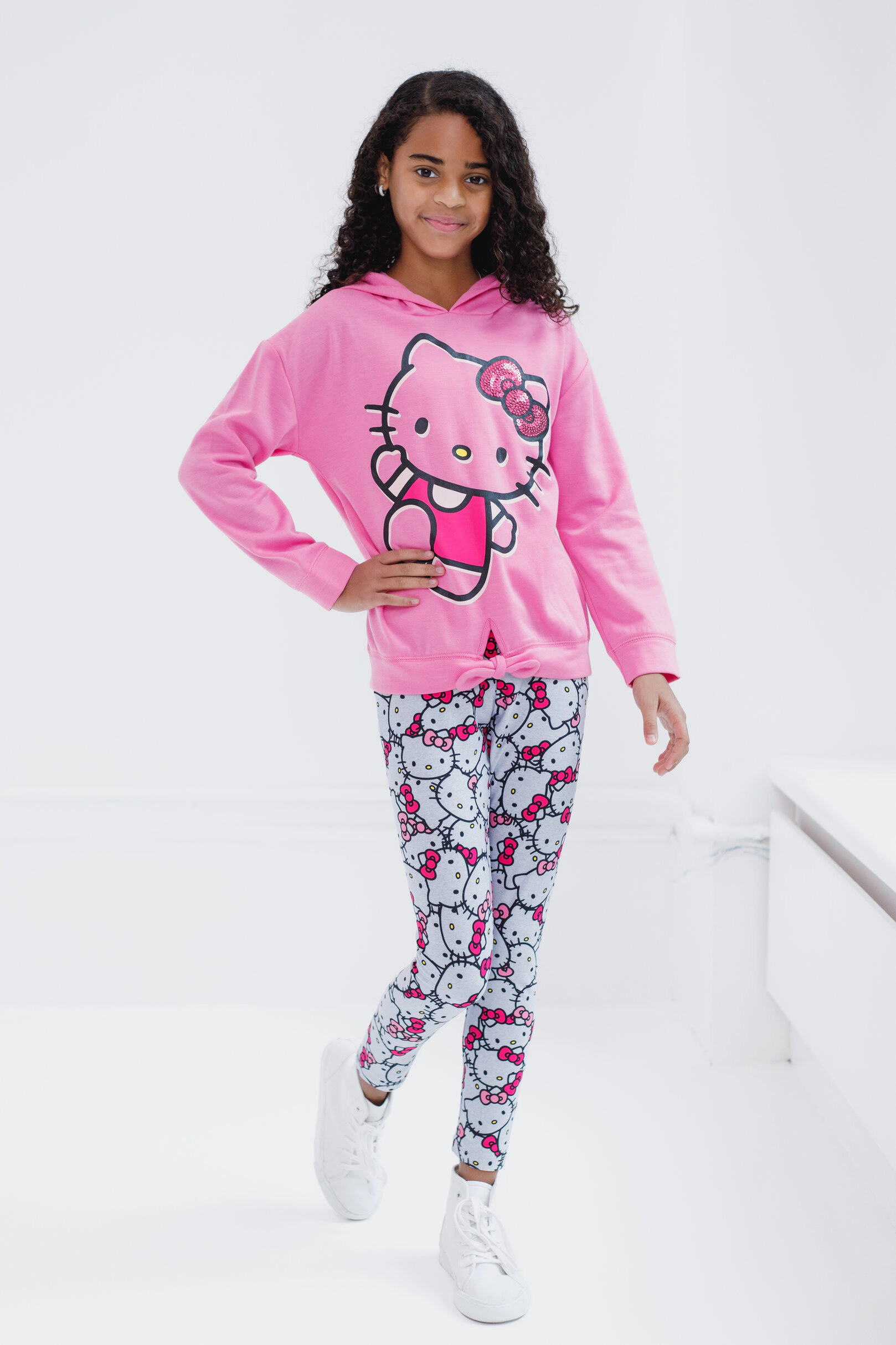 Hello Kitty Girls' 2-Piece Hoodie and Leggings Set