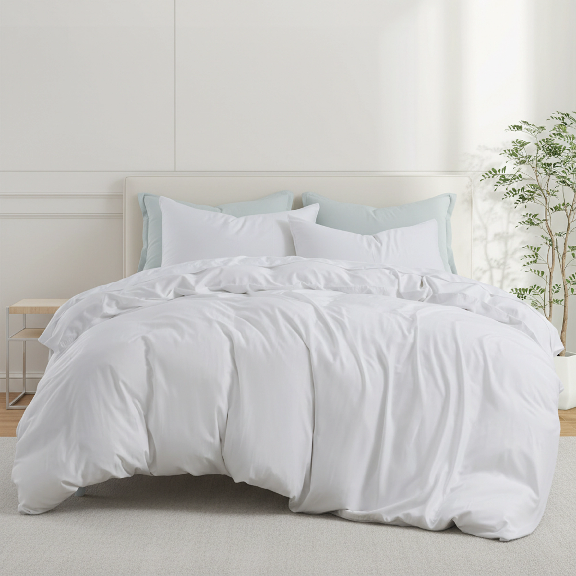Unikome Premium 100% Viscose from Bamboo Duvet Cover Set, Breathable & Moisture-Wicking