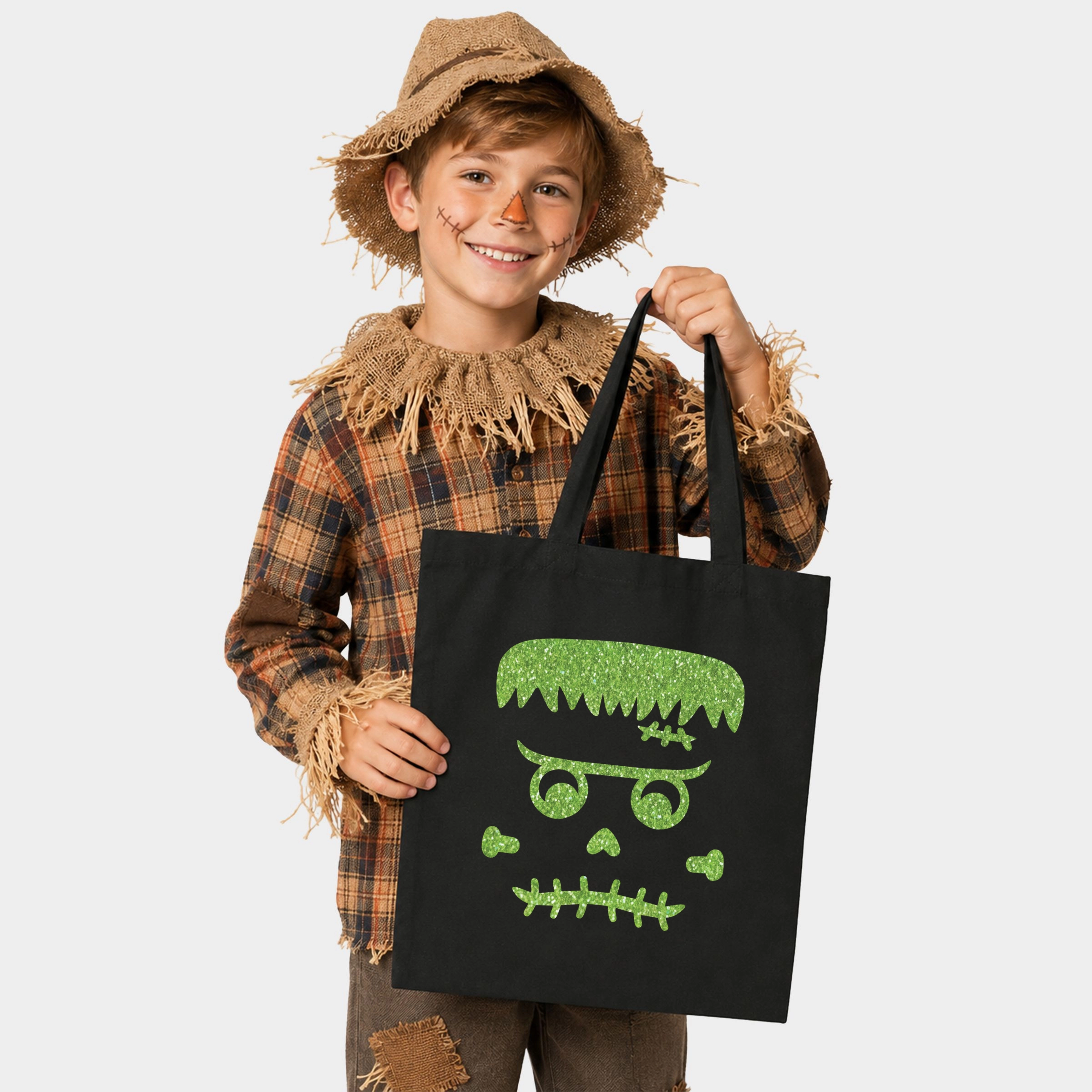 Simply Sage Market - Canvas Tote - Monster Face Glitter