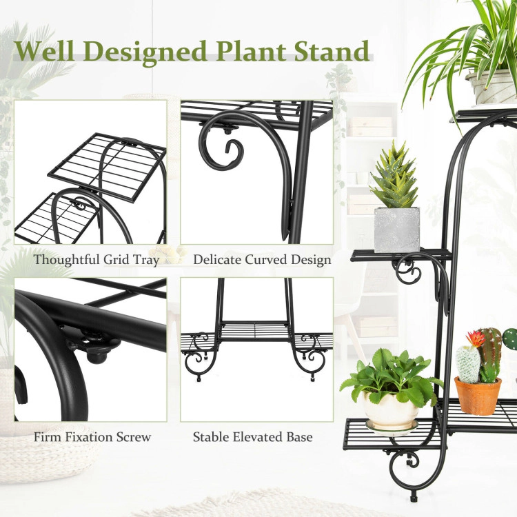 Hivvago 6-Tier Plant Stand with Adjustable Foot Pads