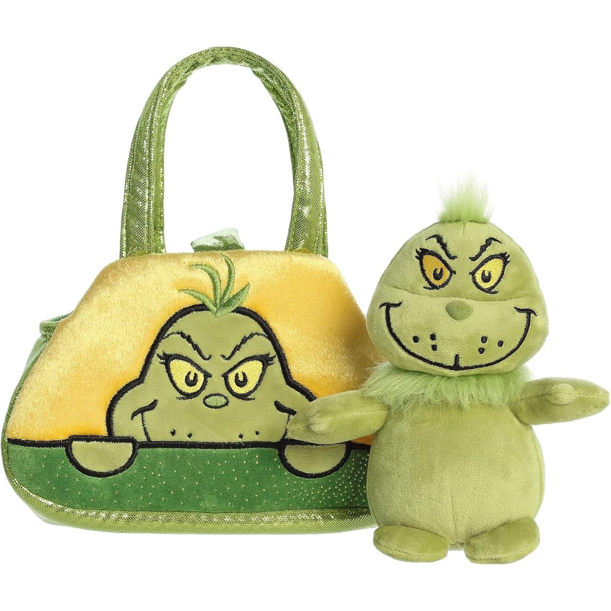 Aurora Fancy Pals Peek-A-Boo Dr. Seuss The Grinch 8-Inch Stuffed Animal & Purse