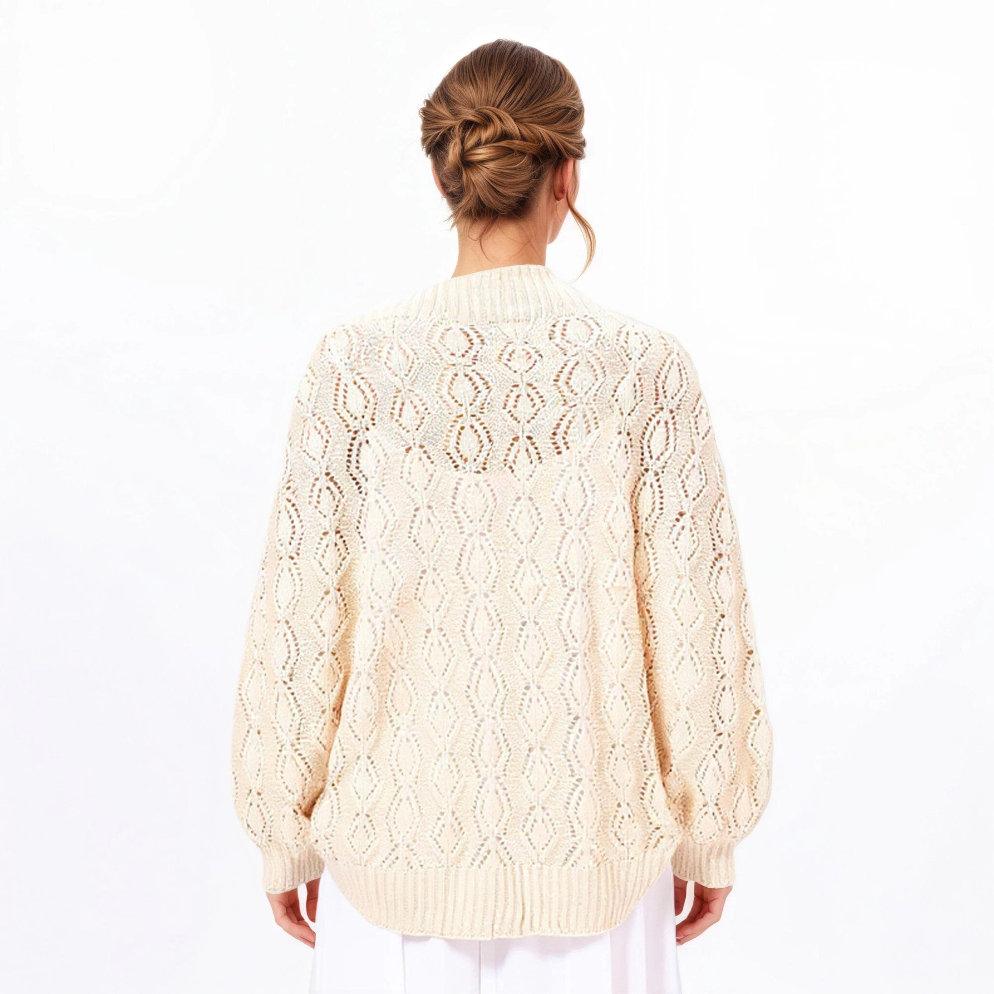 Anna-Kaci Womens Open-Knit Lightweight Shrug Cardigan