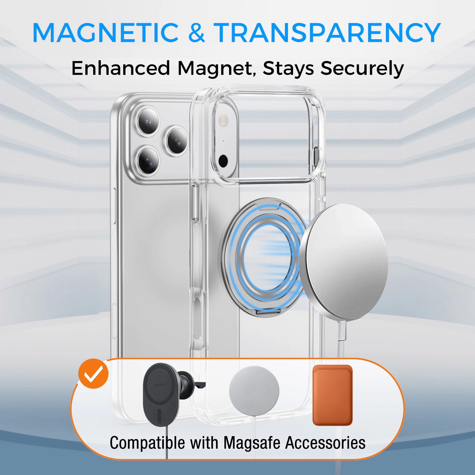 Alpha Digital Made for iPhone Series, Magnetic Ring Stand, Shockproof