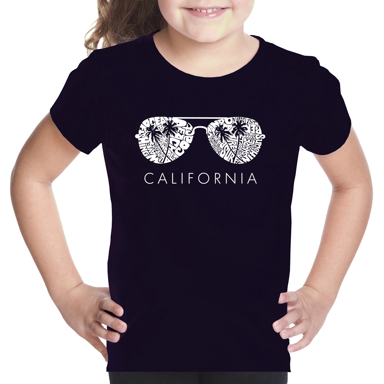 LA Pop Art Girls Word T-Shirt - California Shades
