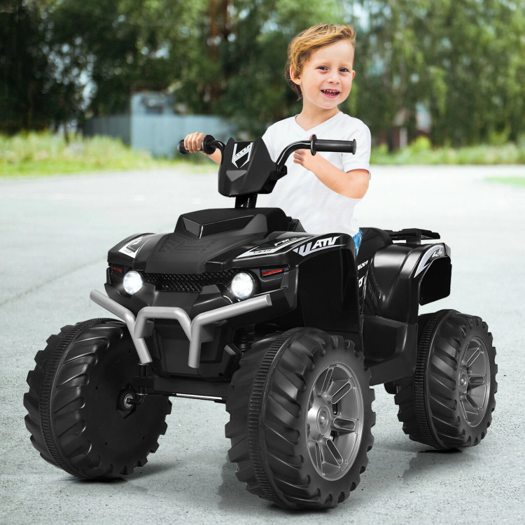 Hivvago 12V Kids Ride on ATV with LED lights and Treaded Tires